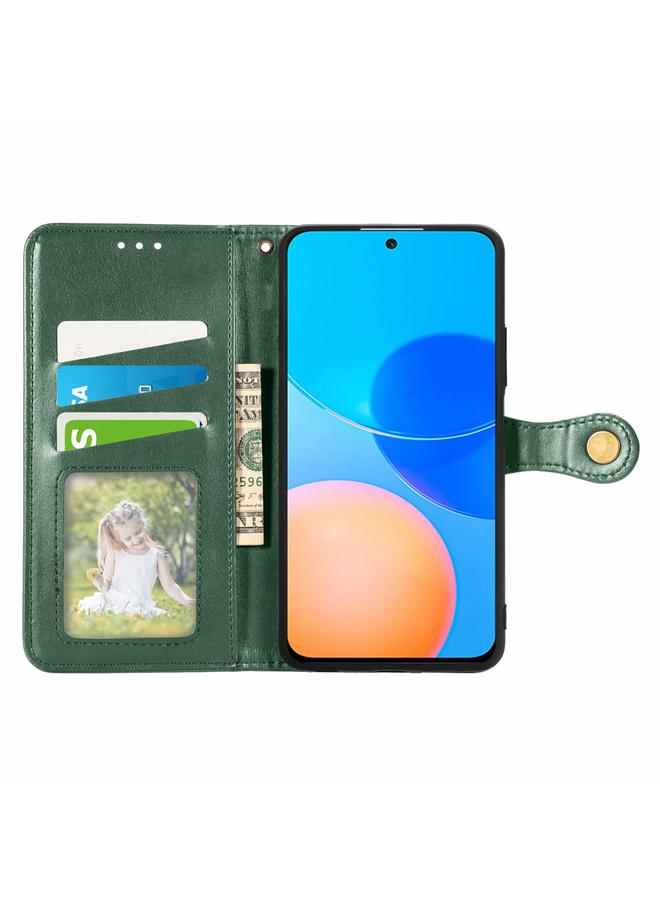 اس-توب جراب لهاتف Honor Play 5T Pro مصنوع من الجلد بلون سادة مع مشبك - Image 3