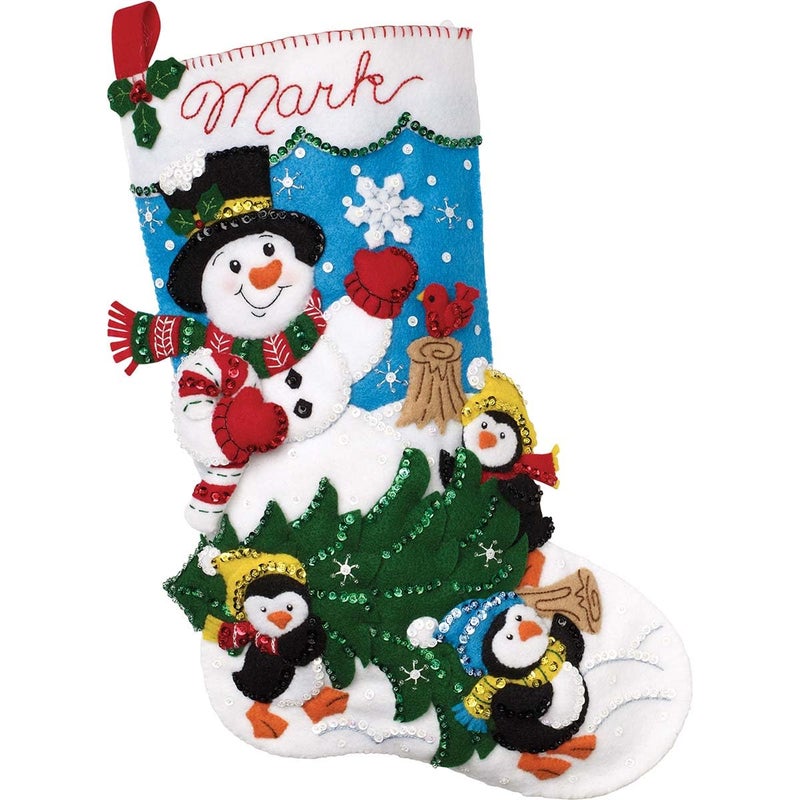 Bucilla Bucilla Felt Applique 18 Stocking Making Kit The Perfect Tree Perfect for DIY Arts and Crafts 89329E 