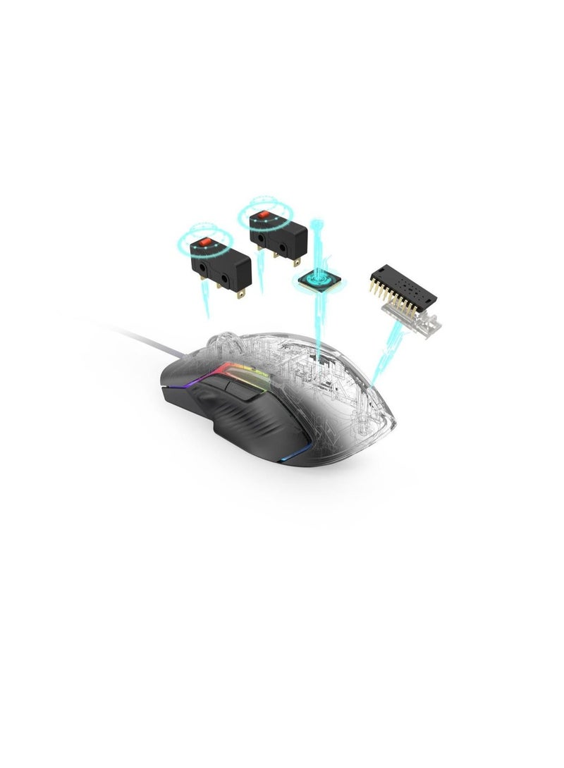 uRage Reaper 600 USB Gaming Mouse LED 8 Buttons 32.000 Dpi RGB Lighting - Image 5