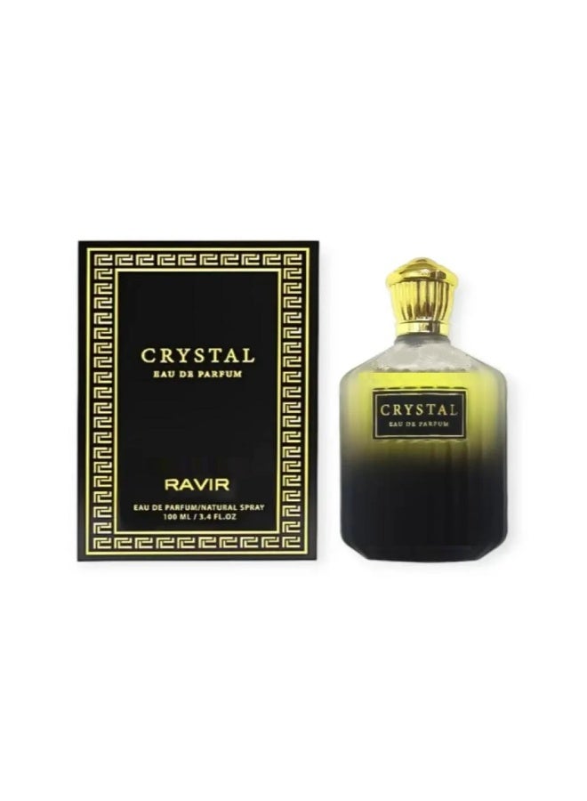 RAVIR Crystal Black Eau De Parfum for Unisex - 100ml | Long-Lasting Oriental Floral Fragrance - Image 1