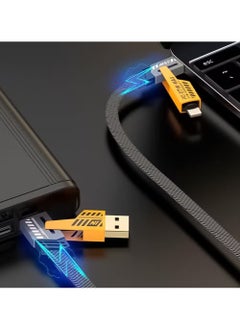Start 4 in 1 USB C to USB C Fast Charging Cable (65W) with Built-in USB A and Lightning Connector (27W), Flat and Fast Charging Cable  - Image 5