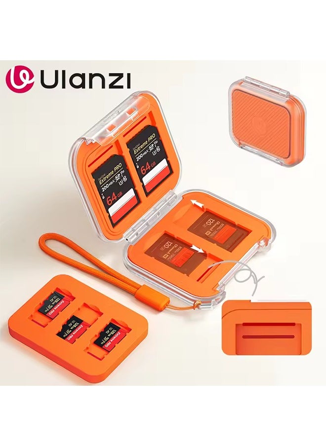يولانزي حقيبة تخزين بطاقات الذاكرة Ulanzi CC01، حافظة حمل، محفظة، 5 فتحات لبطاقات TF/SD/Micro SD/SDHC/CFA، صندوق ملحقات بطاقات الكاميرا  - Image 1
