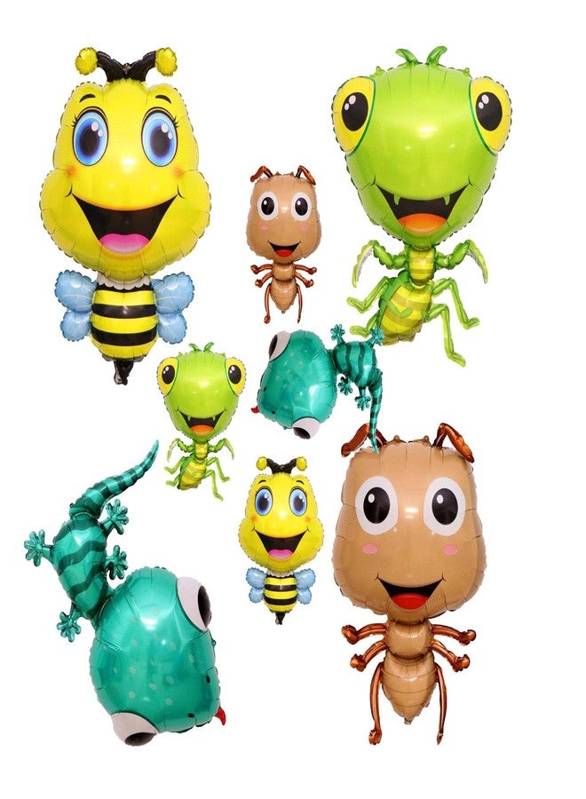 CSTYWC 8PCS Insect Animal Balloons Set Bee Gecko Ant Mantis Foil Mylar Balloon for Girls Boys Garden Insect Animals Themed Birthday Party Supplies Decorations - Image 2