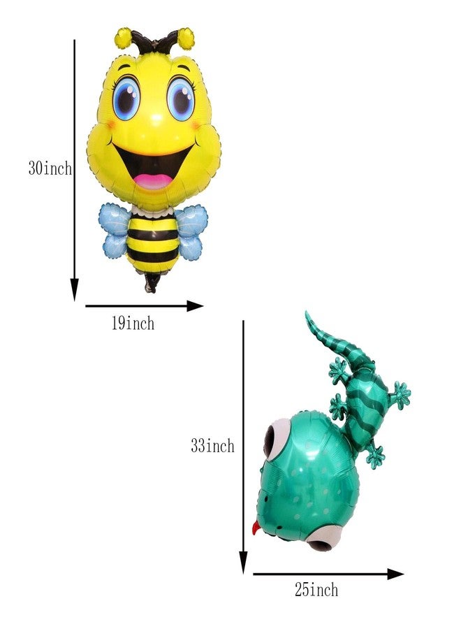 CSTYWC 8PCS Insect Animal Balloons Set Bee Gecko Ant Mantis Foil Mylar Balloon for Girls Boys Garden Insect Animals Themed Birthday Party Supplies Decorations - Image 3