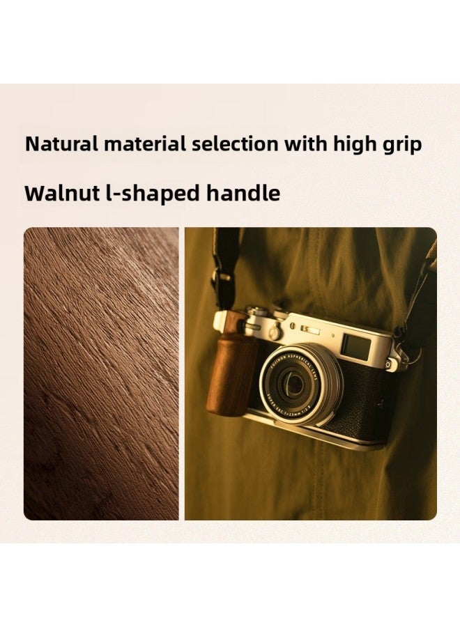 Iron Head TILTA Rabbit Cage Is Suitable For FUJIFILM Fuji X100 VI Camera Photography Protection Frame Extension-Light Source Color:[optional 1-hot Shoe Finger Handle] Silver  - Image 5