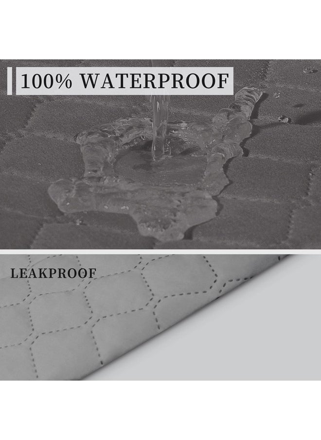 ISSUNTEX - Double Protection 100% Waterproof Sofa Covers For Living Room, Couch Covers For 3 Cushion Couch Sofa, Reversible Furniture Protector Sofa Cover For Dogs, Pets, Kids (Sofa, Gray/Light Gray) - Image 1