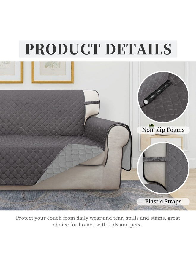 ISSUNTEX - Double Protection 100% Waterproof Sofa Covers For Living Room, Couch Covers For 3 Cushion Couch Sofa, Reversible Furniture Protector Sofa Cover For Dogs, Pets, Kids (Sofa, Gray/Light Gray) - Image 1