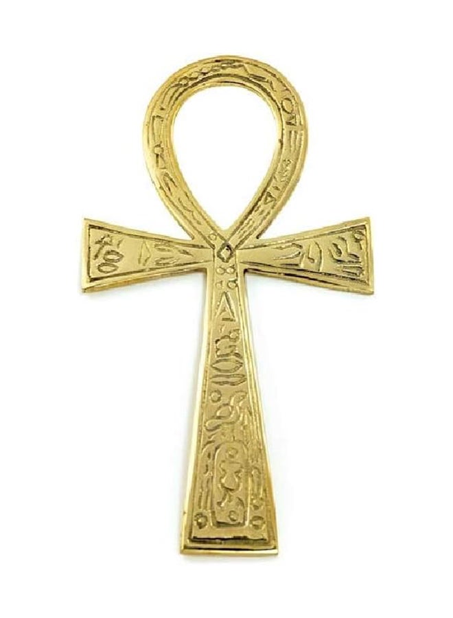 Circuitoffice Brass Ankh With Carvings (3.5 X 6.5)  For Ancient Egypt