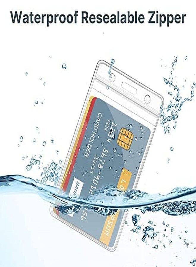 Dotpot Tubeless Flat ID Card Badge Lanyard with ID Card Zip-Lock Pouch | 36" with Swivel J-Hook | Used for Name Tags and Badge Holders for Office, Events & Exhibitions (Blue, Pack of 10) - Image 5