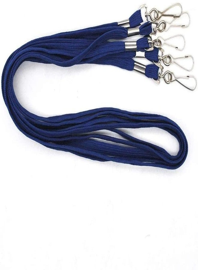 Dotpot Tubeless Flat ID Card Badge Lanyard with ID Card Zip-Lock Pouch | 36" with Swivel J-Hook | Used for Name Tags and Badge Holders for Office, Events & Exhibitions (Blue, Pack of 10) - Image 3