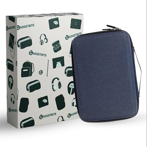 GadgetBite Hard Travel Electronic Organizer EVA Case for MacBook Power Adapter Chargers Cables Power Bank Magic Mouse Hard Drive USB Flash Disk SD Card Small Portable Accessories Bag -Blue - Image 2