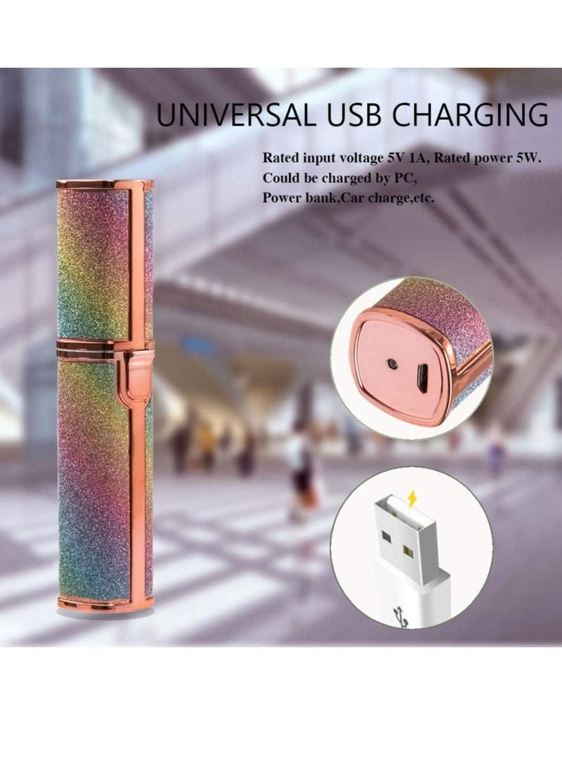 Rechargeable Eyebrow Trimmer & Facial Hair Remover for Women, 2 in 1 USB Charging Eyebrow Razor with Built-in LED Light, Eyebrow & Painless Hair Remover - Image 4
