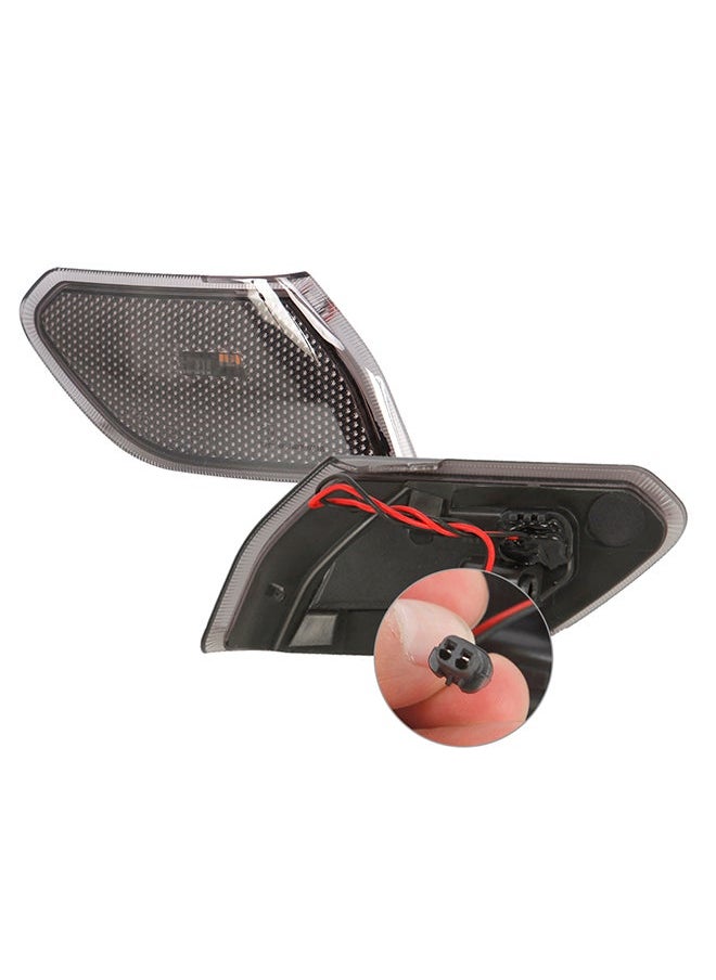 NIBEMINENT 2 Pcs LED Side Maker Lights Front Fender Flares Lamps for Jeep Wrangler JL 2018-2019,Smoke Lens Turn Signal Parking Lamp  - Image 5