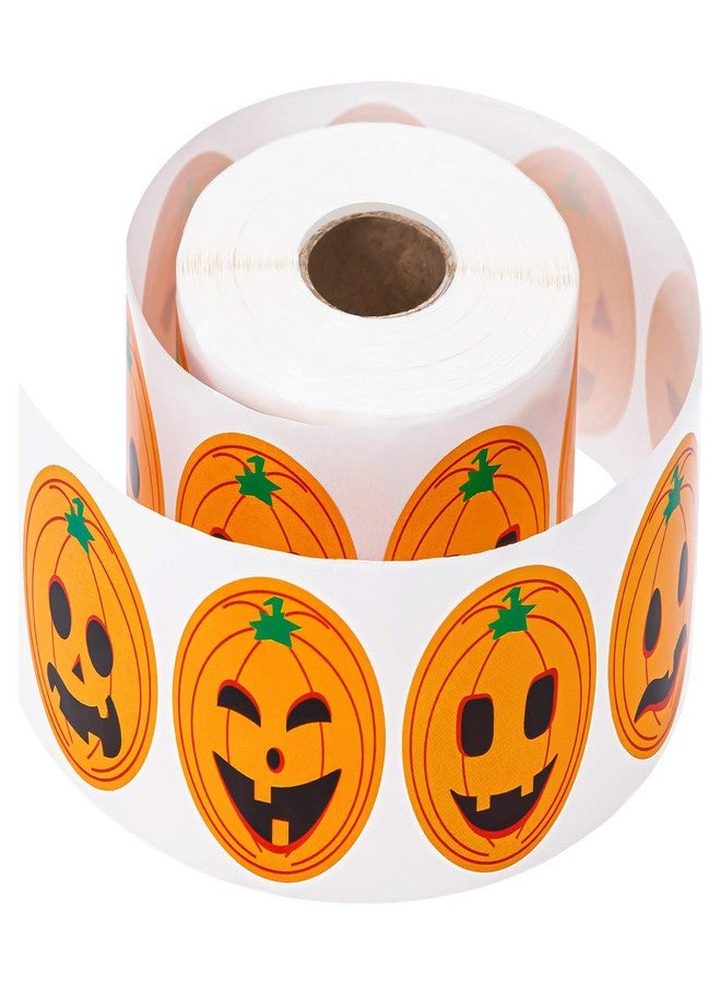 توريناليتال ملصقات قرع الهالوين من توريناليتال، 750 قطعة، للأطفال، ملصقات وجه دائرية لاصقة رائعة لتزيين تجمعات الهالوين - Image 1