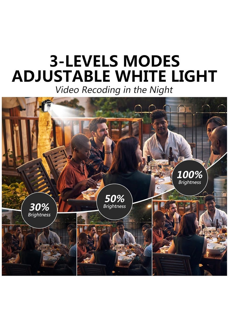 Mini Body Camera, 1080P Portable Video Camera Outdoor Sports Wireless Wearable Camera, 3 Led Modes Flashlight HeadLamp Waterproof Body Worn Camera with Time Stamps for Riding, Running - Image 4