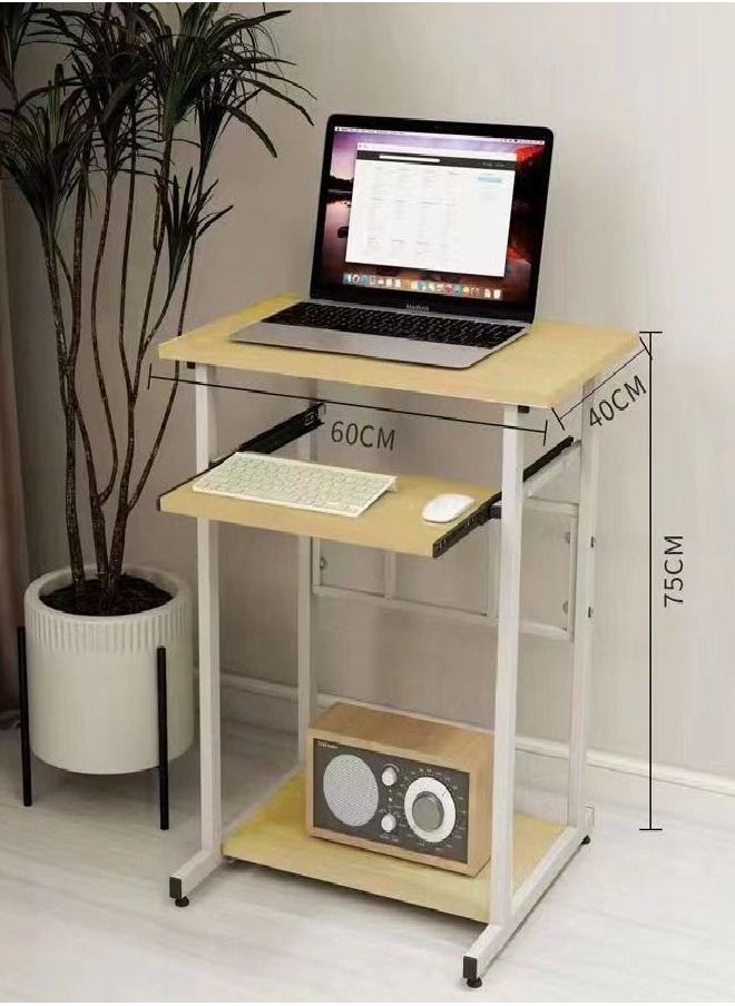 C&C Home Modern Space Saver Computer Desk With Sliding Keyboard Tray  - Image 1