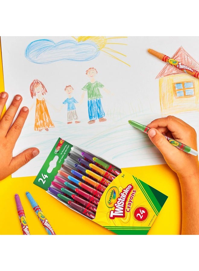 Crayola Twistables Crayons Coloring Set, Mini, Kids Indoor Activities at Home, 24 Count, Assorted - Image 3
