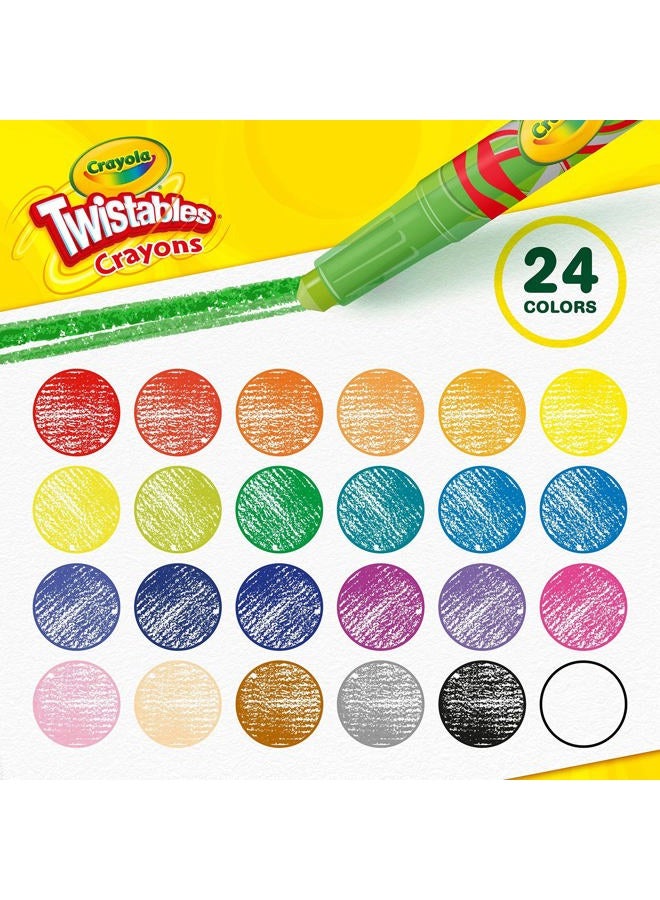 Crayola Twistables Crayons Coloring Set, Mini, Kids Indoor Activities at Home, 24 Count, Assorted - Image 5