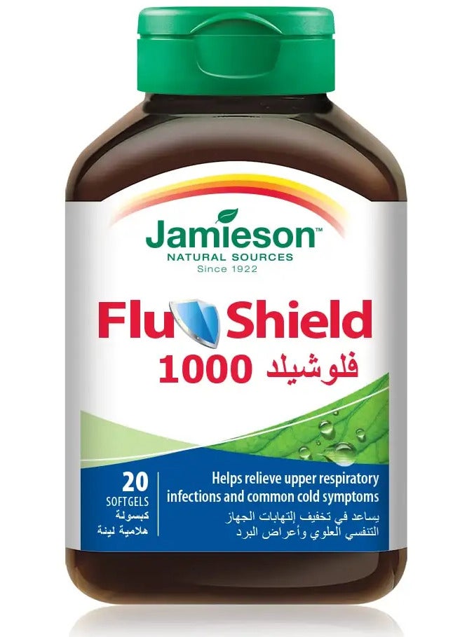 Jamieson Flu Shield Echinacea 1000 mg 20 Softgels - Image 1
