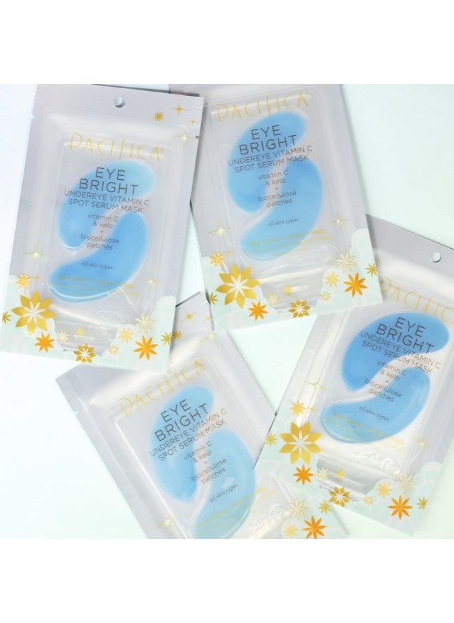 Pacifica Pacifica Undereye Spot Serum Mask - Bright Eye Vitamin C Mask for Dark Circles & Hydration, Brightening Under Eye Treatment, Vegan & Cruelty-Free, 4 Pack  - Image 4