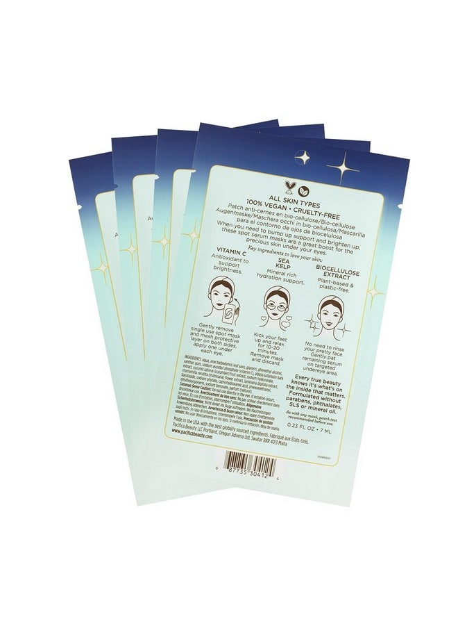 Pacifica Pacifica Undereye Spot Serum Mask - Bright Eye Vitamin C Mask for Dark Circles & Hydration, Brightening Under Eye Treatment, Vegan & Cruelty-Free, 4 Pack  - Image 5