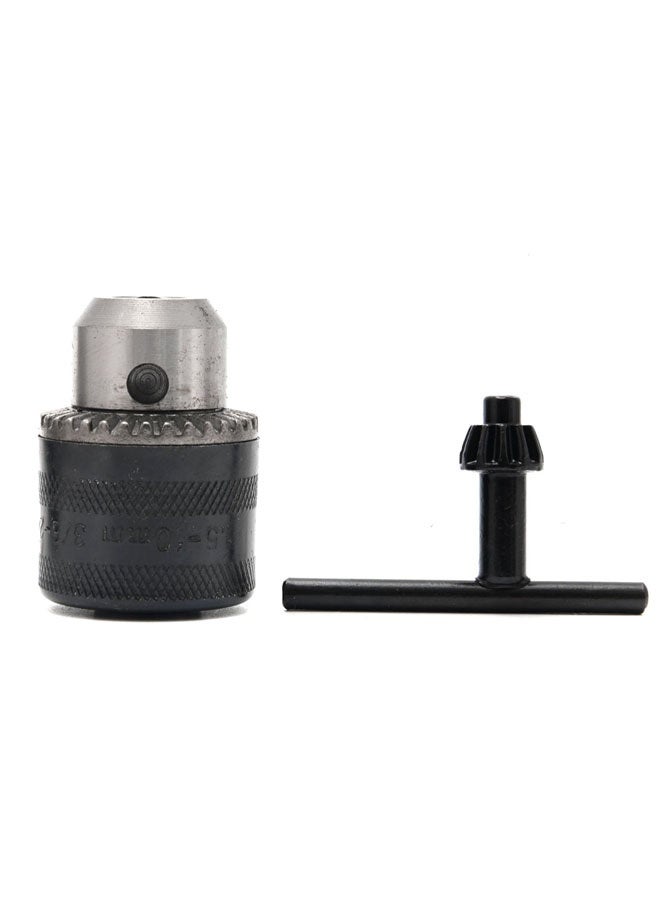 LAWAZIM Drill Chuck - 2 Piece - Keyed Drill Chuck with Chuck Key, 1.5-10mm Capacity, 3/8-24 UNF Thread Mount, Universal Power Drill Converter for Woodworking, Metalworking, and Construction Use - Image 2