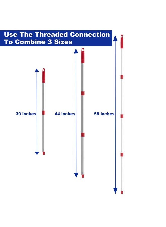 TIDYKITC Spin Mop Replacement Handle Compatible with O Cedar RinseClean Spin Mop, Most Mop and Broom Products, 4-Section 2.5-to-5 Foot Mop Stick, US Standard Thread Tips - Image 3