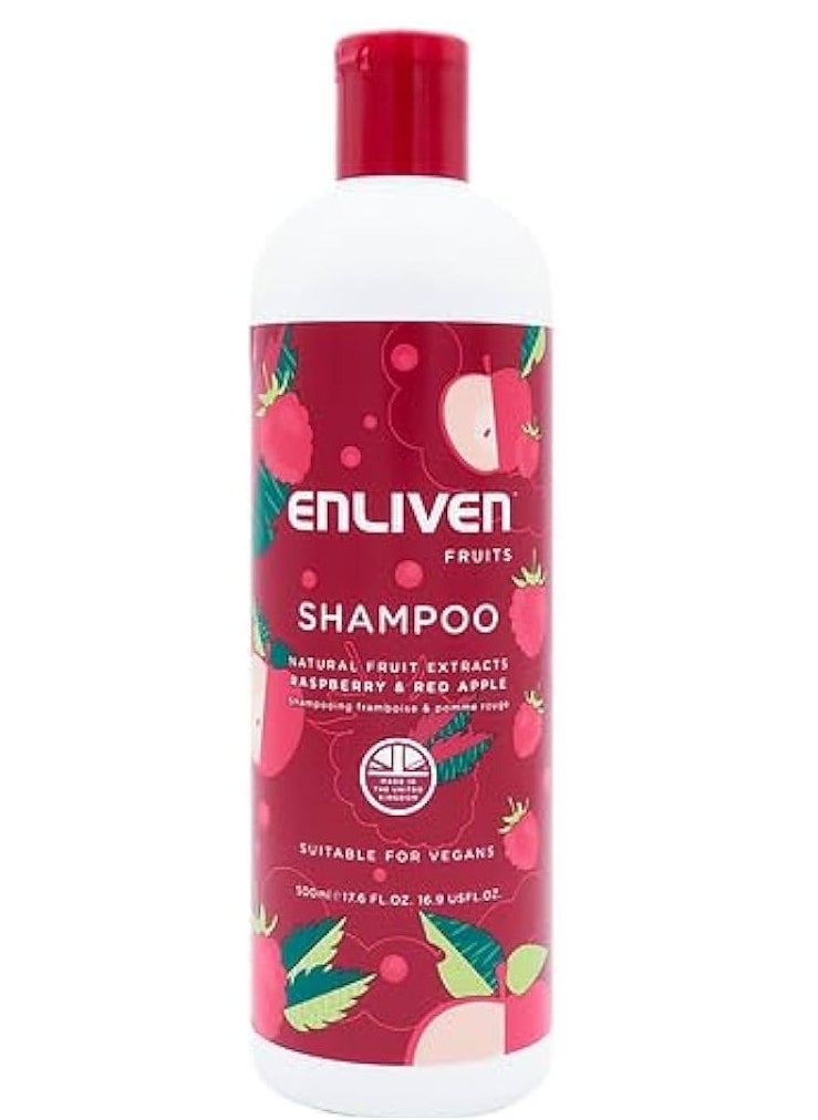 ENLIVEN - Shampoo Fruits  -  Raspberry & Red  Apple  - 500ml - Image 1