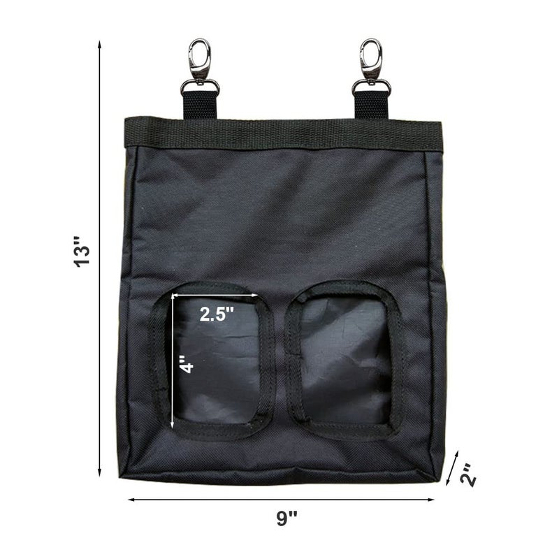 RIOUSSI Guinea Pig Hay Feeder, Hanging Rabbit Hay Feeder Bag for Guinea Pigs Bunnies Chinchillas. Pure Black - Image 5