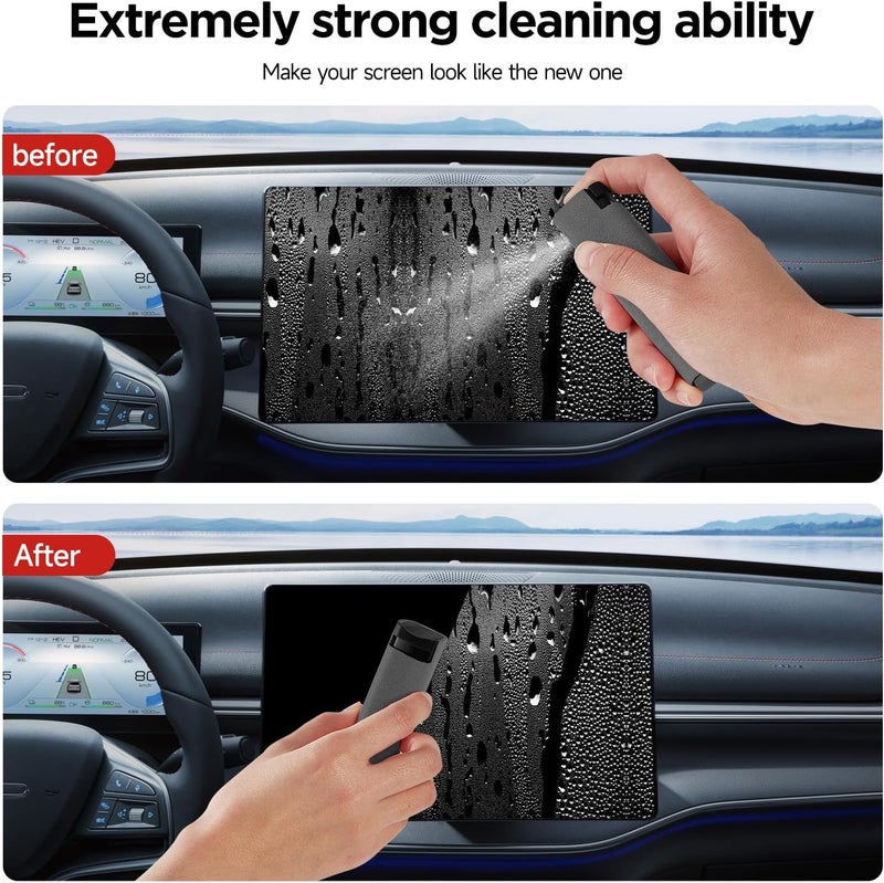 YTT Screen Cleaner, All-in-One Spray & Wipe Cleaner, with Transparent Protective Shell for All Phones, Laptop and Tablet Screens (Gray) - Image 2