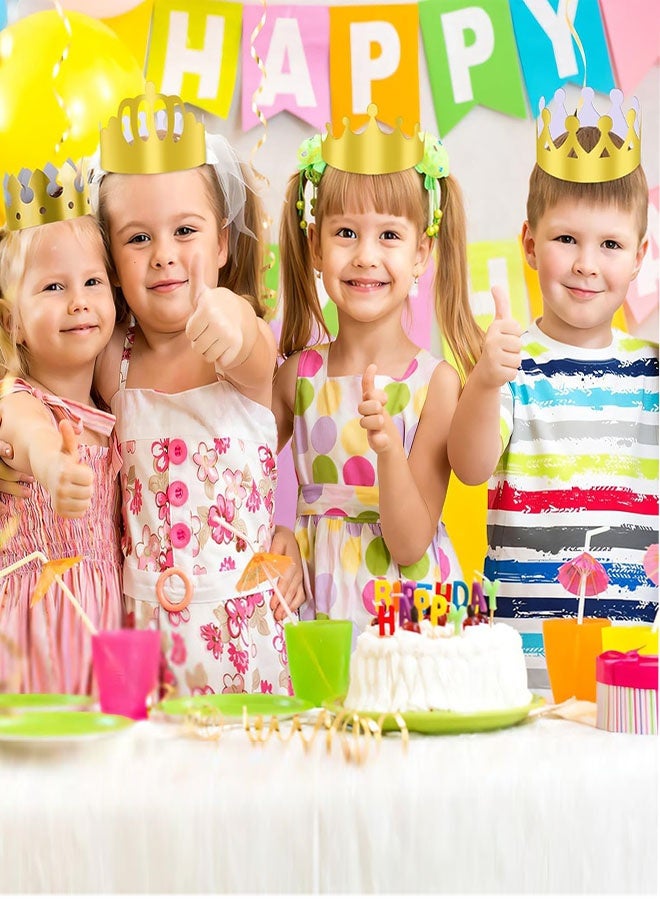 20 Pieces Gold Paper Crowns for Adults Kids, 4 Styles Adjustable King Crown Party Decorations Hats,  Queen Hats Cardboard Headwear for Party, Birthday, Celebration - Image 5