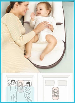 Gonice Baby Lounger Sleeping Nest With Anti Reflux Pillow, 0-30° Height Adjustable, Khaki  - Image 4