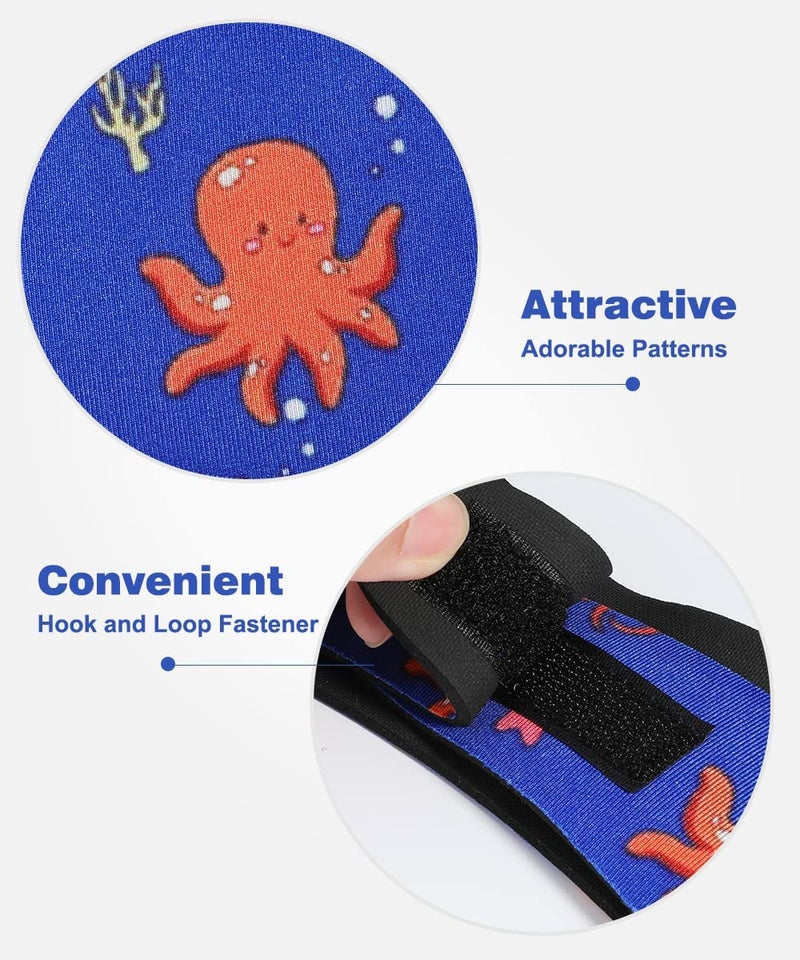 MoKo Kids Lovely Waterproof Swimming Ear Protection Band, Bathing Octopus Headband for Ages 4-17, Blue - Image 5