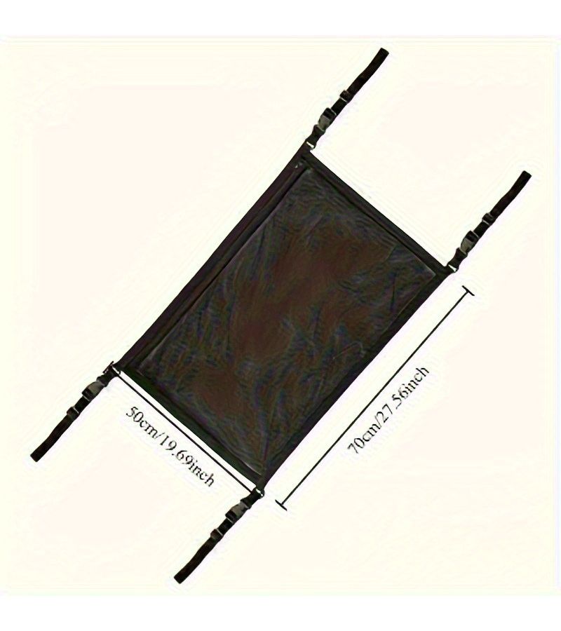 Black Large Capacity Car Ceiling Storage Net Elastic Bag For Blankets Pillows Tissues And Snacks - Image 3