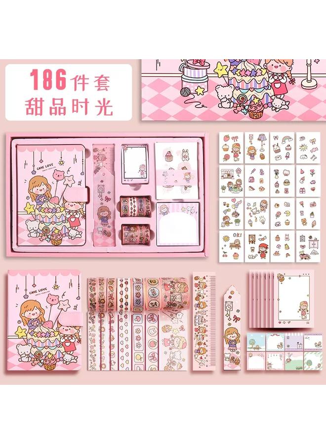 Children And Girls Hand Account Book Suit Gift Box Cute Girl Hand Account Sticker Material Gift Bag Full Set Of Handmade Free Shipping  - Image 1