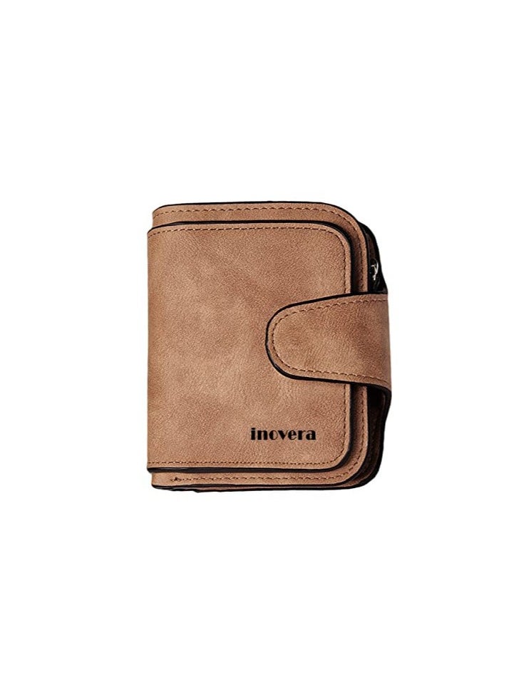 INOVERA (LABEL) Women's Vegan Leather Tri-fold Fashion Card Coin Holder Small Wallet  - Image 1