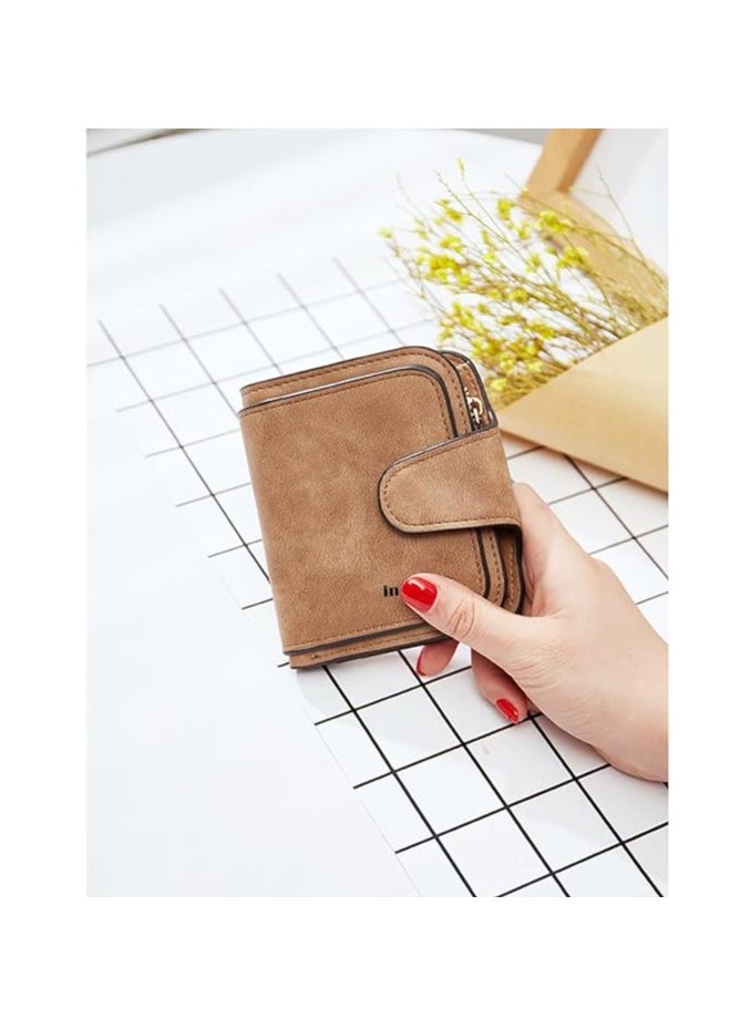 INOVERA (LABEL) Women's Vegan Leather Tri-fold Fashion Card Coin Holder Small Wallet  - Image 5