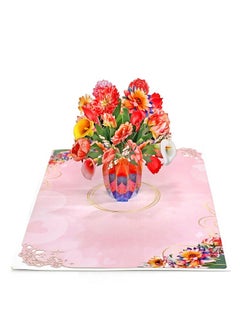 CUT POPUP.COM Cutpopup Birthday Card Pop Up, Mothers Day, 3D Popup Greeting Card, Birthday Cards For Women (Mixed Flowers)  - Image 2