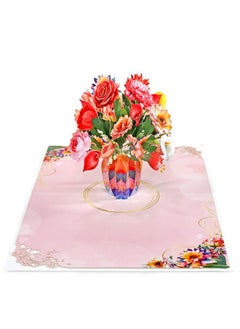 CUT POPUP.COM Cutpopup Birthday Card Pop Up, Mothers Day, 3D Popup Greeting Card, Birthday Cards For Women (Mixed Flowers)  - Image 5