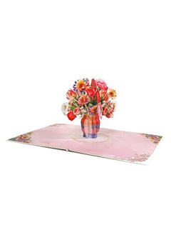 CUT POPUP.COM Cutpopup Birthday Card Pop Up, Mothers Day, 3D Popup Greeting Card, Birthday Cards For Women (Mixed Flowers)  - Image 4