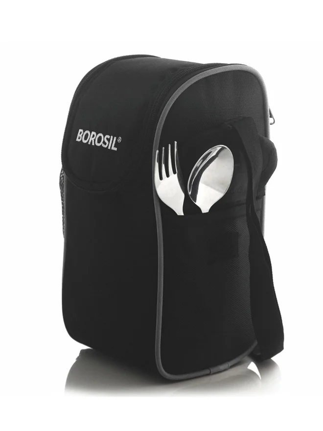 بوروسيل حافظة طعام ساخنة وطازجة بثلاث طبقات مع حقيبة حمل