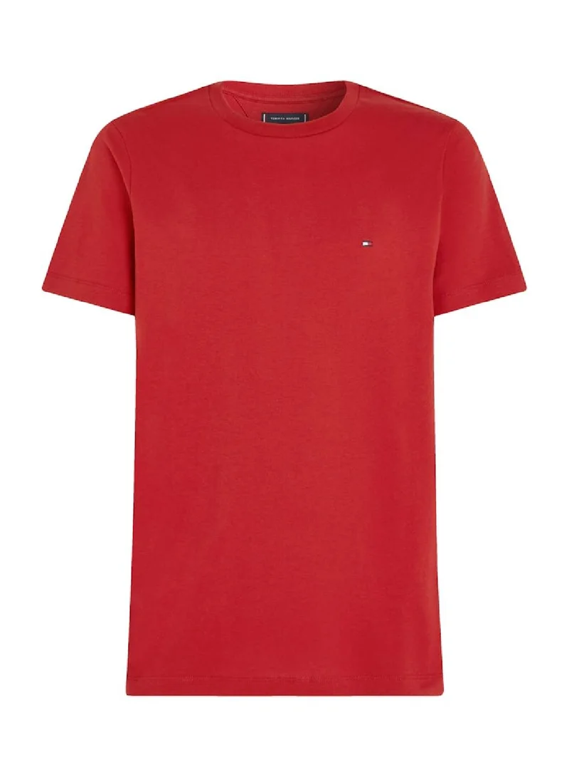 TOMMY HILFIGER Flag Embroidery Crew Neck T-Shirt
