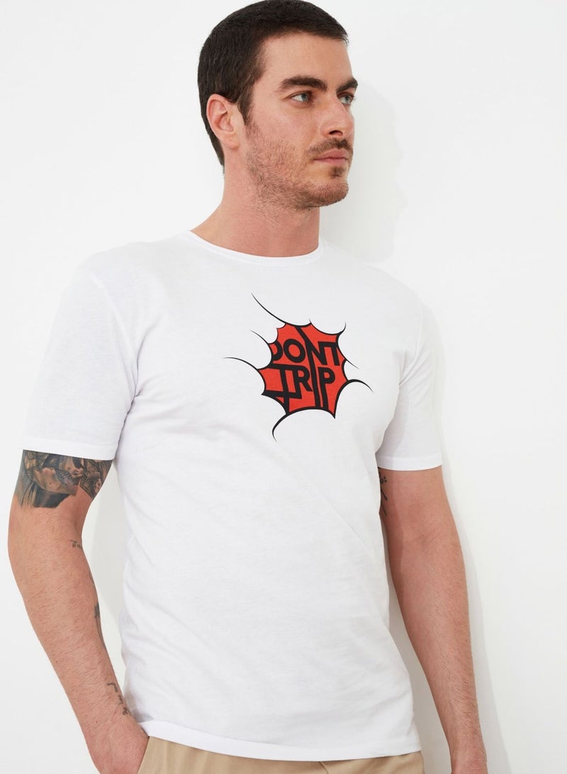 trendyol Graphic Crew Neck T-Shirt - Image 1