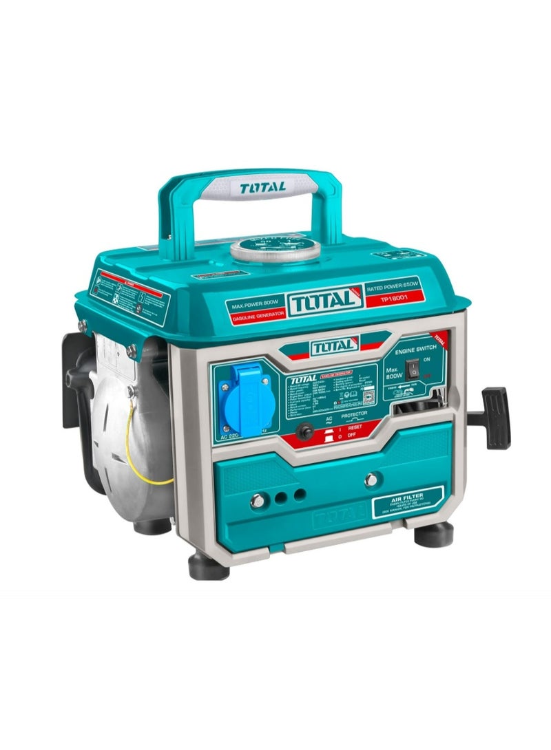 TOTAL PORTABLE GASOLINE GENERATOR TP18001 (800 W) - Image 1