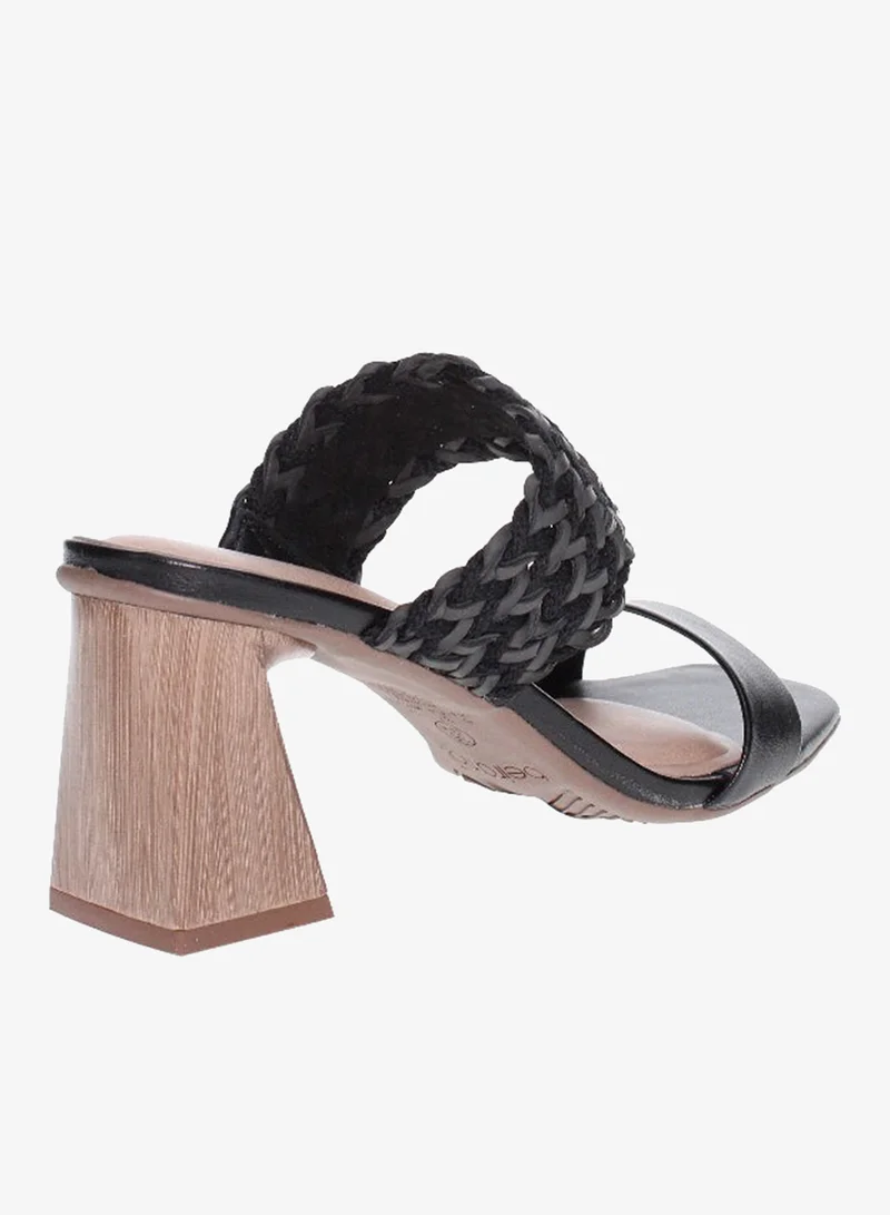 Beira Rio Black High Heels Sandals with Back Strap – Elegant sling Back Heels for Girls & Ladies for Women | Best Price UAE