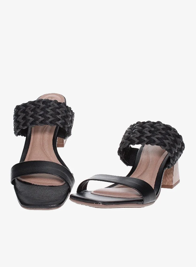 Beira Rio Black High Heels Sandals with Back Strap – Elegant sling Back Heels for Girls & Ladies for Women | Best Price UAE
