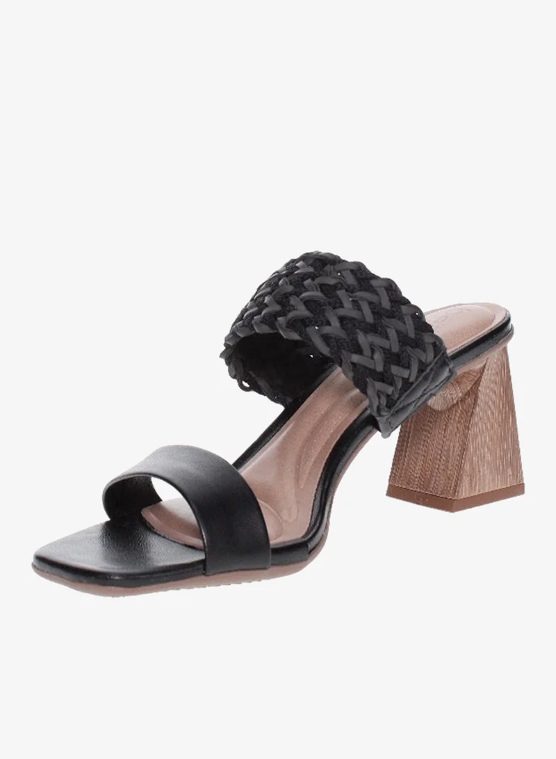 Beira Rio Black High Heels Sandals with Back Strap – Elegant sling Back Heels for Girls & Ladies for Women | Best Price UAE