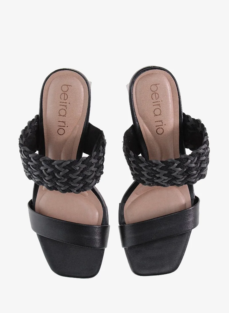 Beira Rio Black High Heels Sandals with Back Strap – Elegant sling Back Heels for Girls & Ladies for Women | Best Price UAE