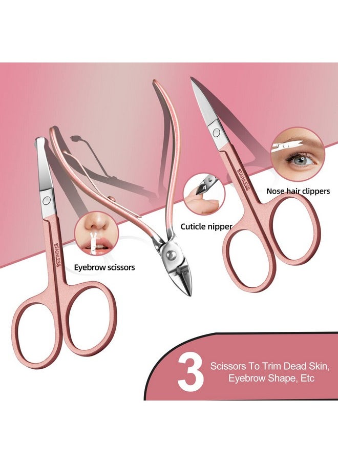 RedFlow - Manicure Set 30 In 1 Nail Clipper Set Redflow Nail Clippers Fingernail & Toenail Clippers Manicure Tools Pedicure Tools Suitable For Travel Manicure Kit Nail Set Kit With Everything Profe - Image 1