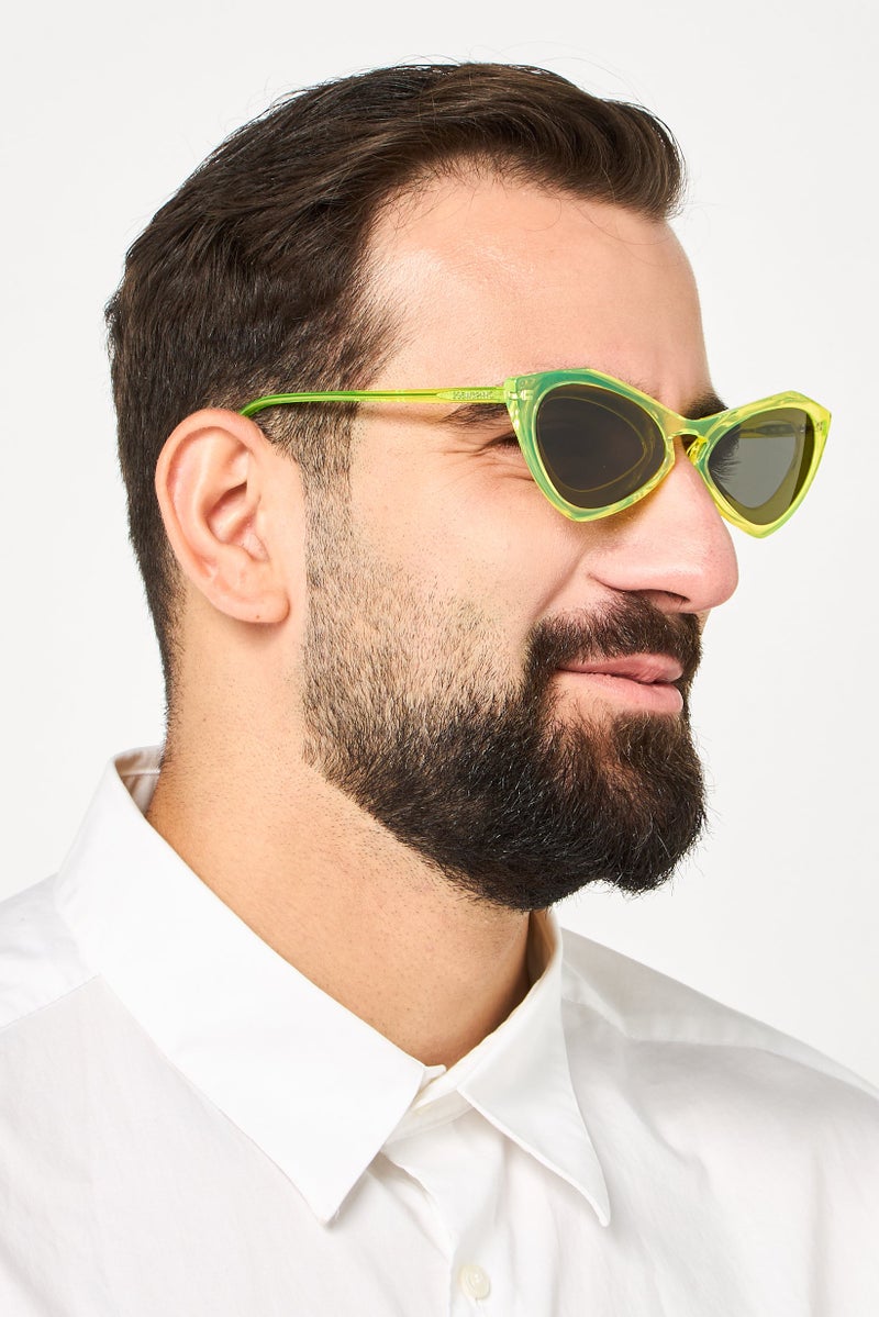 CALVIN KLEIN Men BC497844 Cat Eye Uv Protection Sunglasses, Yellow - Image 5